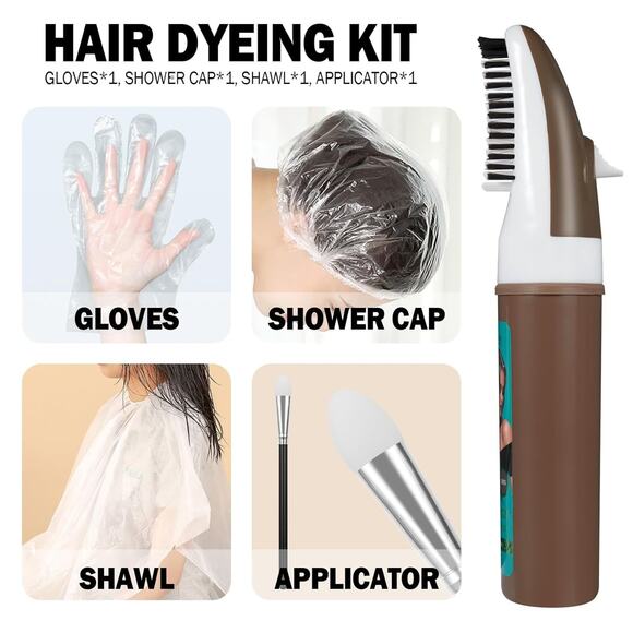 Linen Hair Dye Shampoo,Hair Dye,Hair Color Shampoo,Champu Para Canas 4 in 1 Semi - Picture 4 of 6